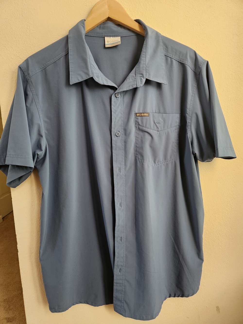 Columbia Men's Short Sleeve Button-Up Shirt - Slate Blue